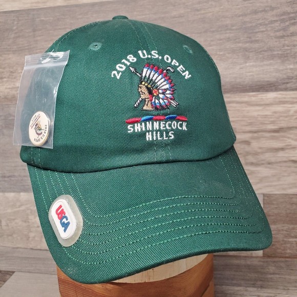 US Open 2018 Shinnecock Hills USGA Member Golf Green  Hat Cap w/Ball marker - Picture 1 of 9